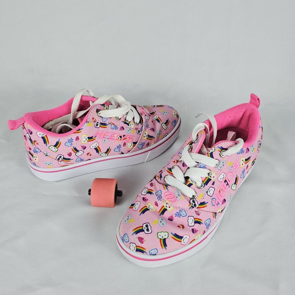Heelys PRO 20 Prints Pink Rainbow Cloud Skate Shoes, Youth Size 3, HES10335